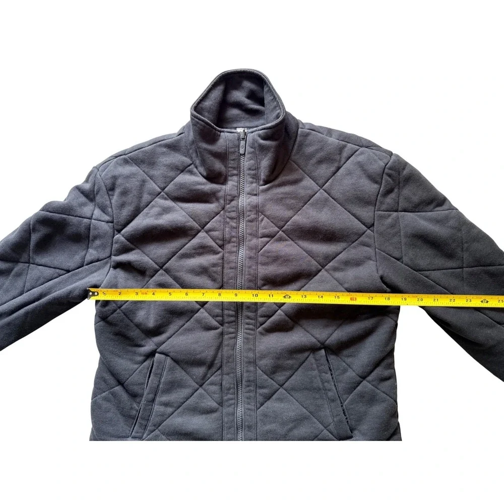 Lululemon Black Quilted Full Zip Mock Neck Jacket Women Size 10 - Picture 10 of 11